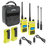 Rugged Radios ADVENTURE PACK - GMR2 PLUS - GMRS / FRS Two Way Handheld Radios with Accessories