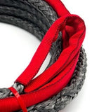 JM Rigging 1/4" Black Pure Dyneema SK78 Winch Line w Protective Sleeve and Hook