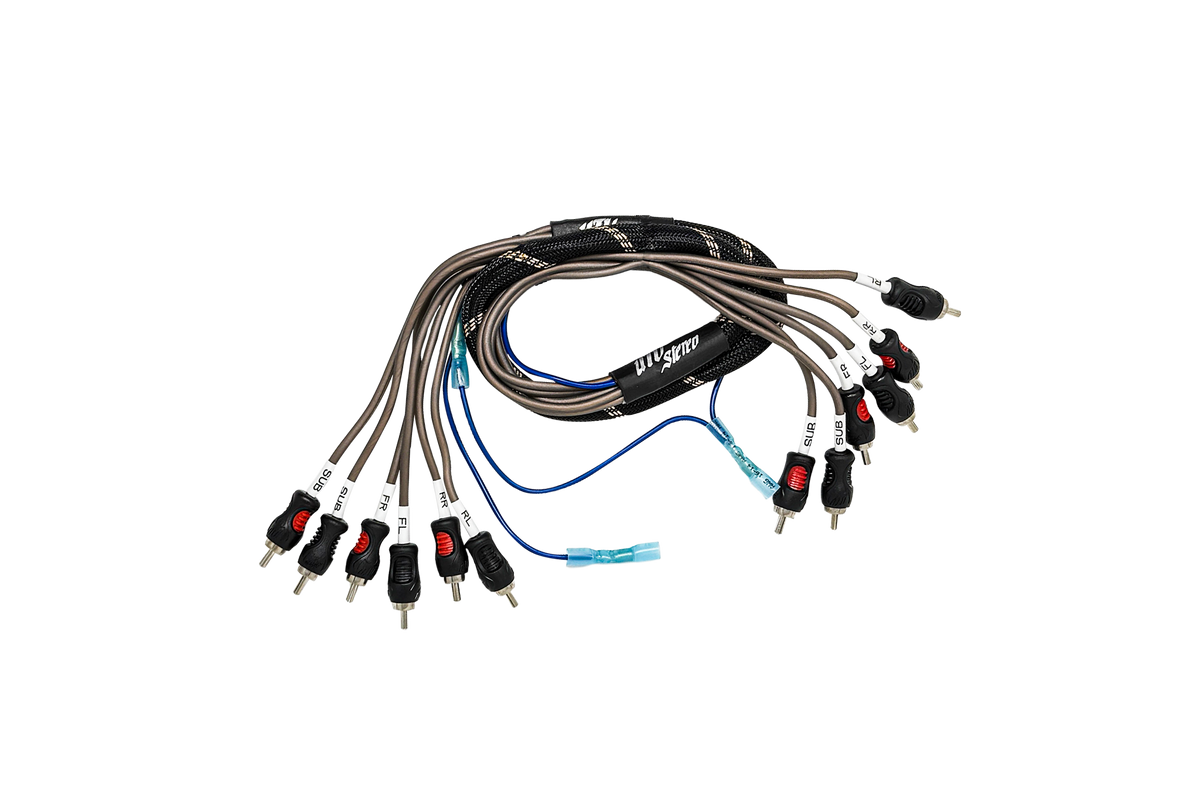 UTV Stereo | 6-Channel RCA Harness - Front, Rear, Subwoofer, + Remote ...