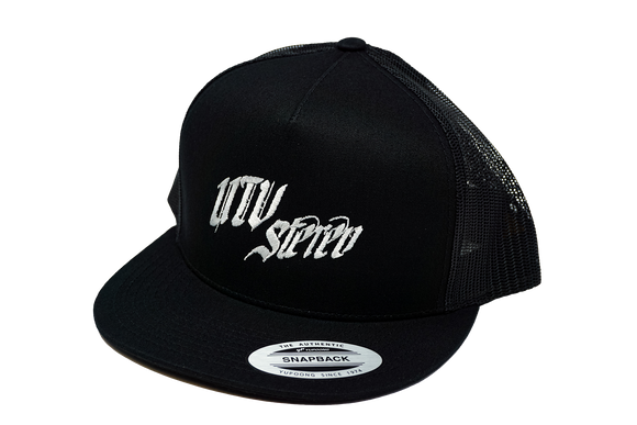 UTV Stereo Mesh Snapback Hat - Silver Logo | UTVS-A-HAT-U-BLK