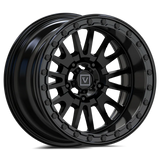 Valor V16 Beadlock UTV Wheel Satin Black 15x8 with 4+4 Offset