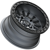 Valor V16 Beadlock UTV Wheel Satin Gunmetal 15x8 with 4+4 offset