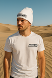Marshin Whips Classic White Beanie | Embroidered Off-Road Apparel