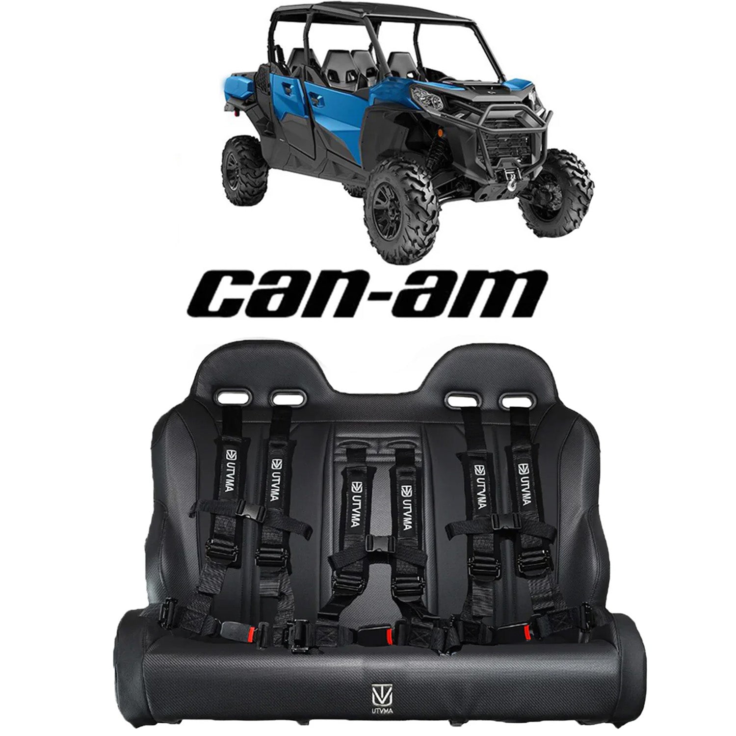 Commander Max Rear Bench Seat (2021-2025) W Harnesses – Pro UTV Parts