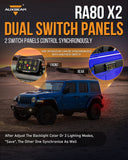 Auxbeam - RA80 X2 RGB SWITCH PANEL, TOGGLE/ MOMENTARY/ PULSED MODE SUPPORTED（WITHOUT APP）