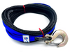JM Rigging 1/4" Black Pure Dyneema SK78 Winch Line w Protective Sleeve and Hook