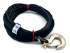 JM Rigging 1/4" Black Pure Dyneema SK78 Winch Line w Protective Sleeve and Hook