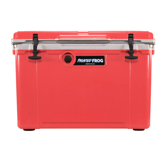 Frosted Frog USA MADE 54 QT Cooler Hyper-Light – Red and Gray Cooler, 54 Quart