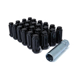 GORILLA Lug Nuts (Splined) - 6 Lug Wheel Installation Kit w/ Valve Stems (Black or Chrome)