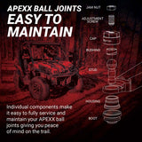 APEXX Front Forward Upper & Lower Control Arms Polaris Ranger XP 1000