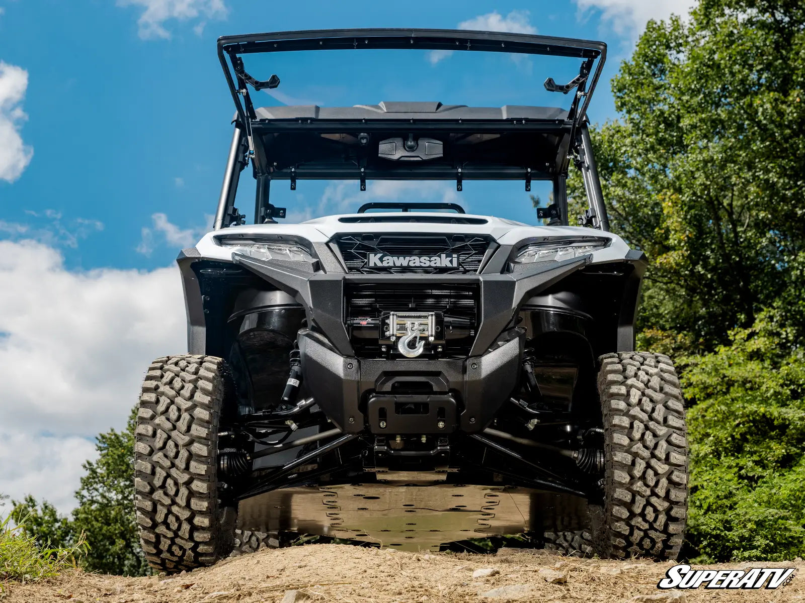 Kawasaki Ridge Scratch-Resistant Flip Windshield by SuperATV – Pro