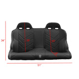 Maverick X3 Rear Bench Seat W Harnesses (2017-2025)