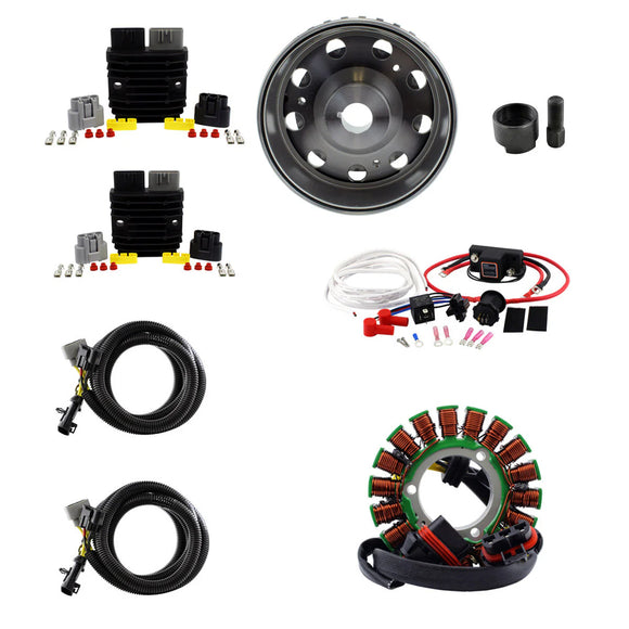 900W SPLYT Stator + Regulator + Dual Battery Isolator + Flywheel + Puller for Polaris Ranger RZR Sportsman 2013-2025 by RM Stator