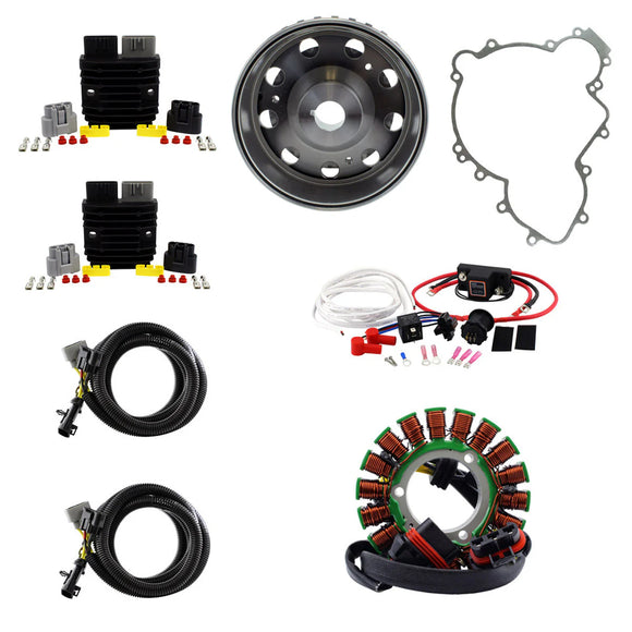900W SPLYT Stator + Regulator + Dual Battery Isolator + Flywheel + Gasket for Polaris Ranger / RZR 900 1000 2013-2025 by RM Stator