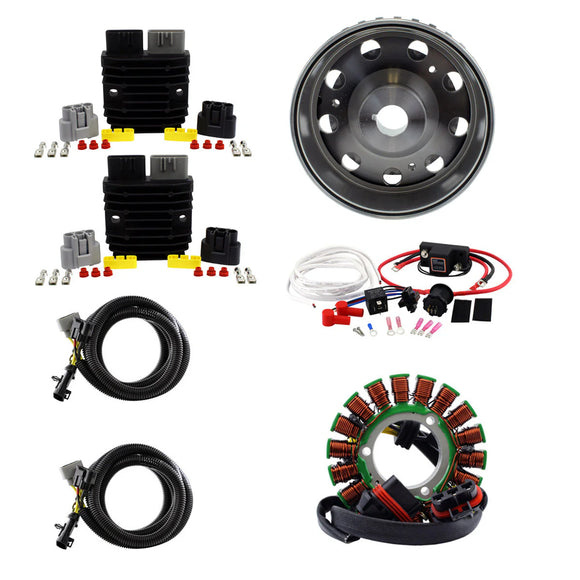 900W SPLYT Supercharged Stator + Regulator + Dual Battery Isolator + Flywheel for Polaris Ranger Sportsman 2012-2025 by RM Stator