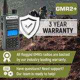 Rugged Radios ADVENTURE PACK - GMR2 PLUS - GMRS / FRS Two Way Handheld Radios with Accessories
