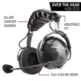 Rugged Radio AlphaBass Carbon Fiber Headset for STEREO and OFFROAD Intercoms