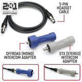 Rugged Radio AlphaBass Carbon Fiber Headset for STEREO and OFFROAD Intercoms