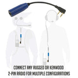 Rugged Radio Enduro Moto Kit - Includes Helmet Kit and Compact Harness Cable