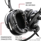 Rugged Radio ULTIMATE HEADSET for STEREO and OFFROAD Intercoms - Over The Head or Behind The Head