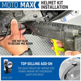 Moto Max Kit With R1 Digital Radio - Helmet Kit, Harness, and Handlebar Push-To-Talk by Rugged Radios