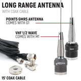 Rugged Radios Yamaha Wolverine RMAX Complete Communication Kit with Rocker Switch Bluetooth Intercom and 2-Way Radio