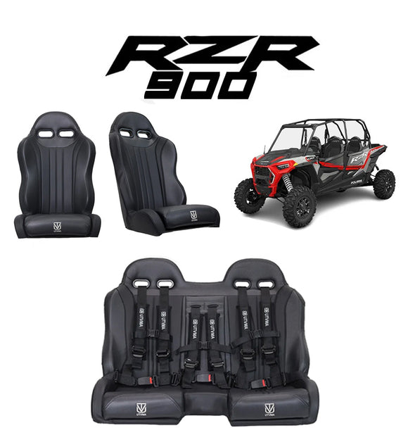 RZR 900 Rear Bench Seat & Pair of Front Bucket Seats Set (2015-2024)