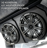 SSV Works CanAm Defender | 2018-2026 HD10 & 2026 HD11 | 4-Speaker Overhead Sound Bar w/Kenwood Bluetooth and Kicker KM Speakers