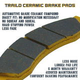 Traild Polaris RZR Trail/S 1000/Trail S 1000/S 900/Trail S 900/900/Sport 2014-2026 Ceramic Brake Pad Set