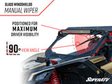 SuperATV - CAN-AM MAVERICK TRAIL GLASS WINDSHIELD