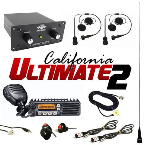 Elite California Ultimate 2 (2 Person intercom and radio kit) by PCI Race Radios