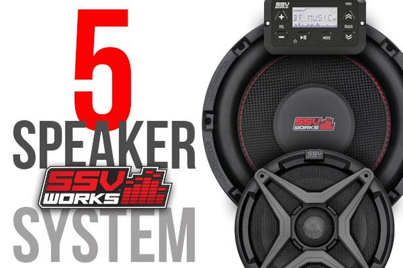 POLARIS RZR XP 1000 AND XP4 1000 COMPLETE SSV WORKS 5 SPEAKER PLUG-AND-PLAY SYSTEM