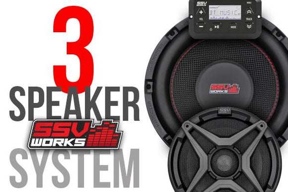 POLARIS RZR XP 1000 AND XP4 1000 COMPLETE SSV WORKS 3 SPEAKER PLUG-AND-PLAY SYSTEM