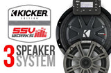POLARIS RZR XP 1000 AND XP4 1000  KICKER/SSV WORKS COMPLETE 3 SPEAKER PLUG-AND-PLAY SYSTEM