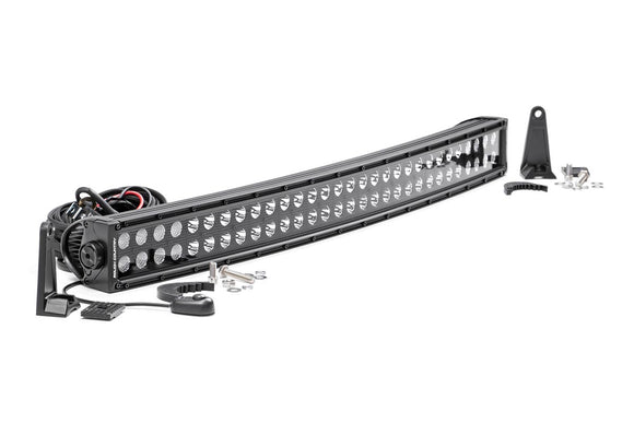 ROUGH COUNTRY 30-INCH CURVED CREE LED LIGHT BAR - (DUAL ROW | BLACK SERIES)