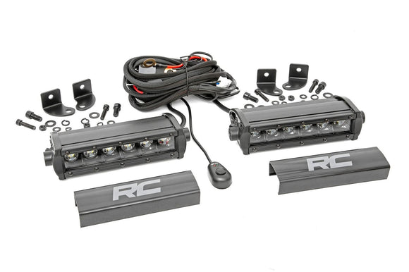 ROUGH COUNTRY 6-INCH CREE LED LIGHT BARS (PAIR | BLACK SERIES)