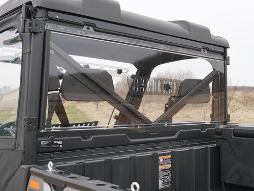 Spike Powersports Polaris Ranger Full-Size (Pro-Fit cage) Venting Rear Windshield-Hard Coated