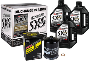 SXS QUICK CHANGE KIT 5W40 WITH BLACK OIL FILTER CAN-AM by Maxima Racing Oils