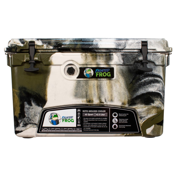 Frosted Frog 45QT Camo Cooler – Camo Desert, 45QT