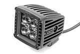 ROUGH COUNTRY 2-INCH SQUARE CREE LED LIGHTS - (PAIR | BLACK SERIES W/ COOL WHITE DRL)