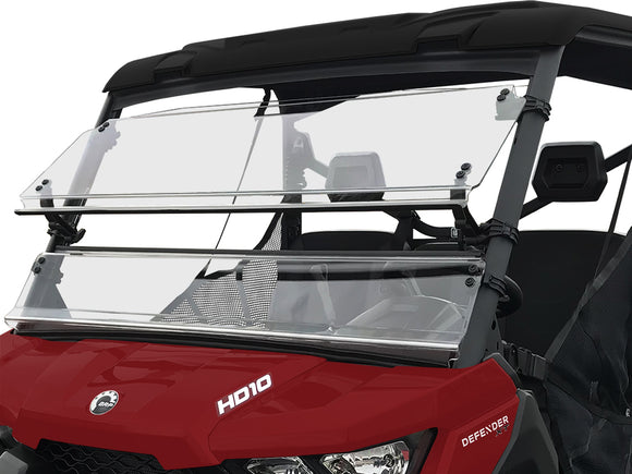 Can-Am Defender Full Tilting Scratch Resistant Windshield by Spike Power Sports