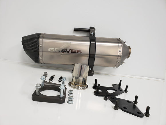 Graves Motosports Kawasaki Teryx KRX 1000 Titanium Cat Eliminator Exhaust System