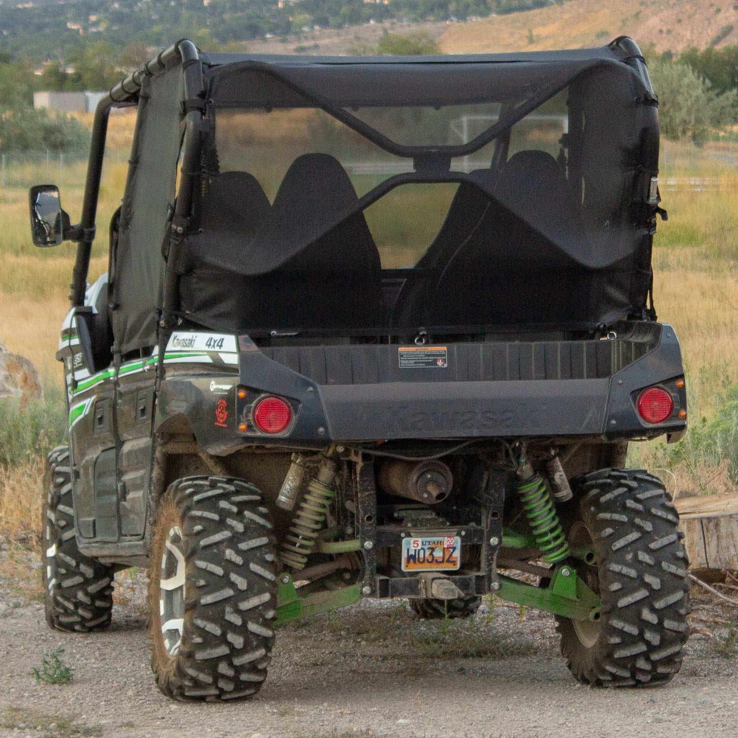 MotoRoof Rear Window – Kawasaki Teryx4 – 4 Door – Black – Updated