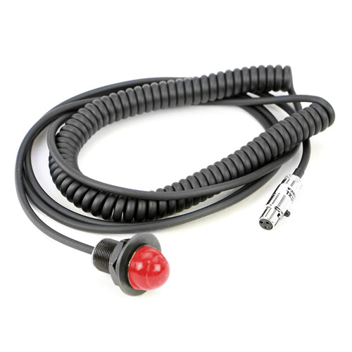 Hole Mount Coil Cord PTT for Intercom by Rugged Radio