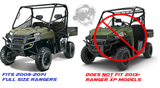 2009-2014 POLARIS RANGER FULL SIZE FENDER FLARES (XP 700 & XP 800) by Mudbusters