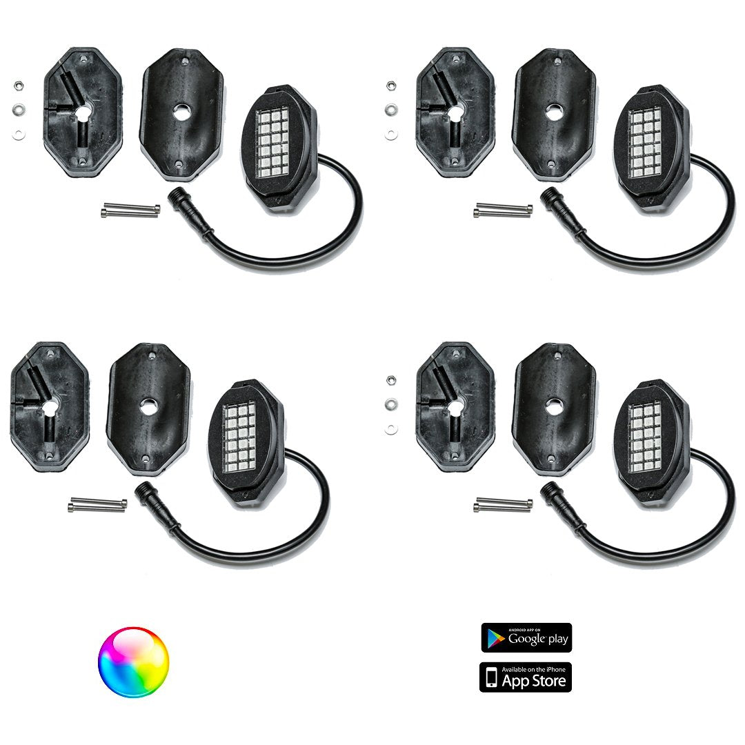 5150 WHIPS 187 STYLE ROCK LIGHTS W/ CONTROL HARNESS by 5150 Whips