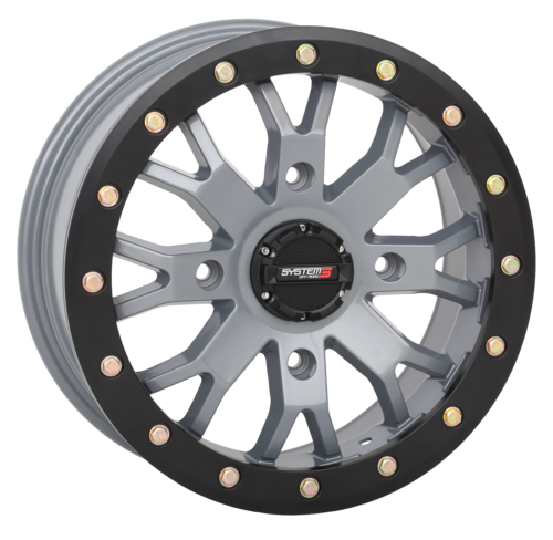 14x7 System 3 SB-4 Matte Black Beadlock Wheel in 4/137 bolt pattern
