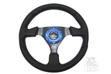 Bad Ass Unlimited -Black Leather Steering Wheel