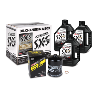 Polaris RZR/Ranger SXS Quick Change Kit 5W-50 With Black Oil Filter By Maxima