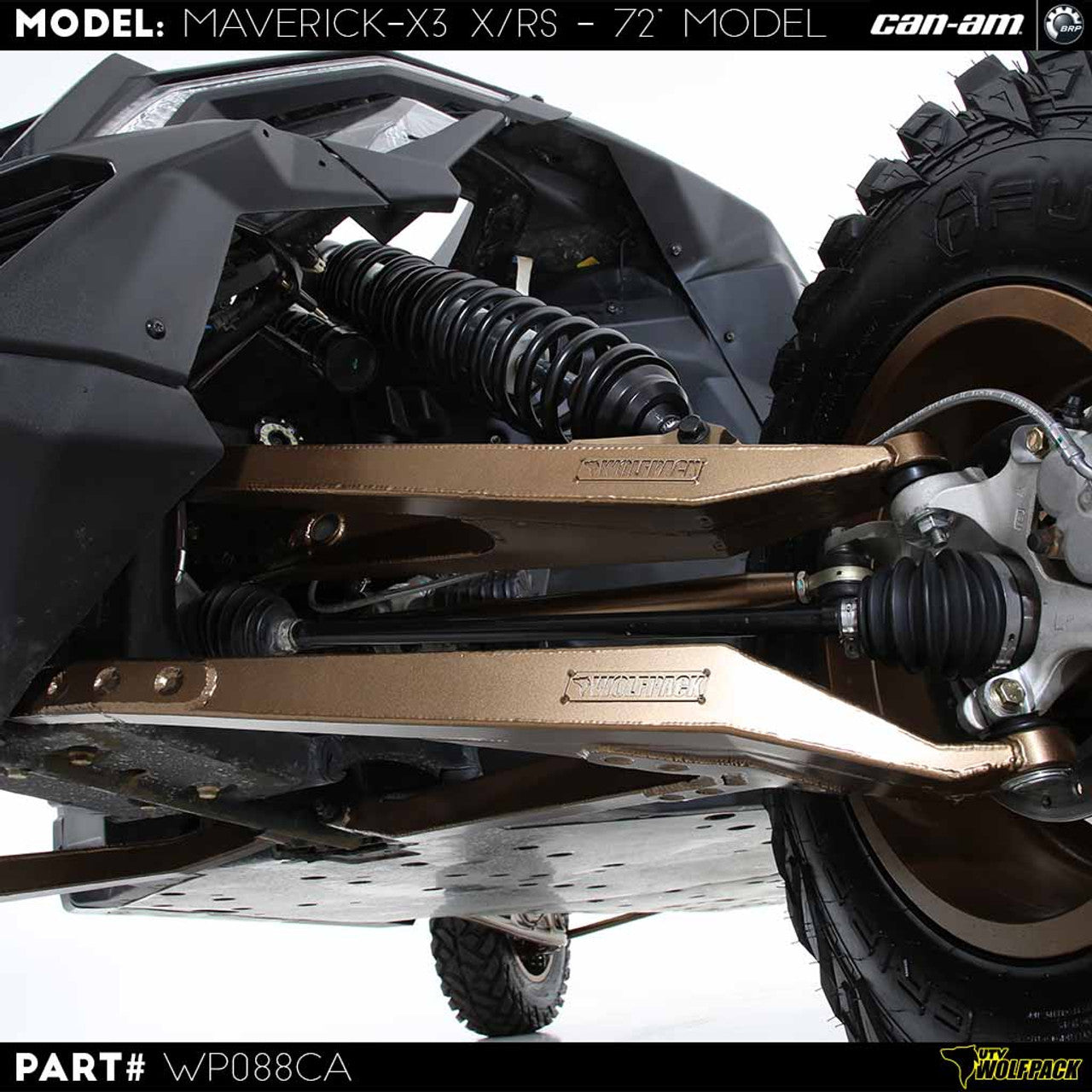 Can Am Maverick X3 XRS 72'' Chromoly Front A Arms Heavy Duty (2017